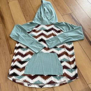 LuLaRoe Western Pattern Hoodie with Pocket